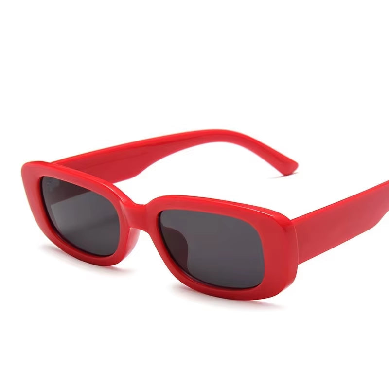 SUNPOLY 2025 Metal Hinge Full Frame Sun Glasses Rectangle Plastic Vintage Retro Style Women Sunglasses