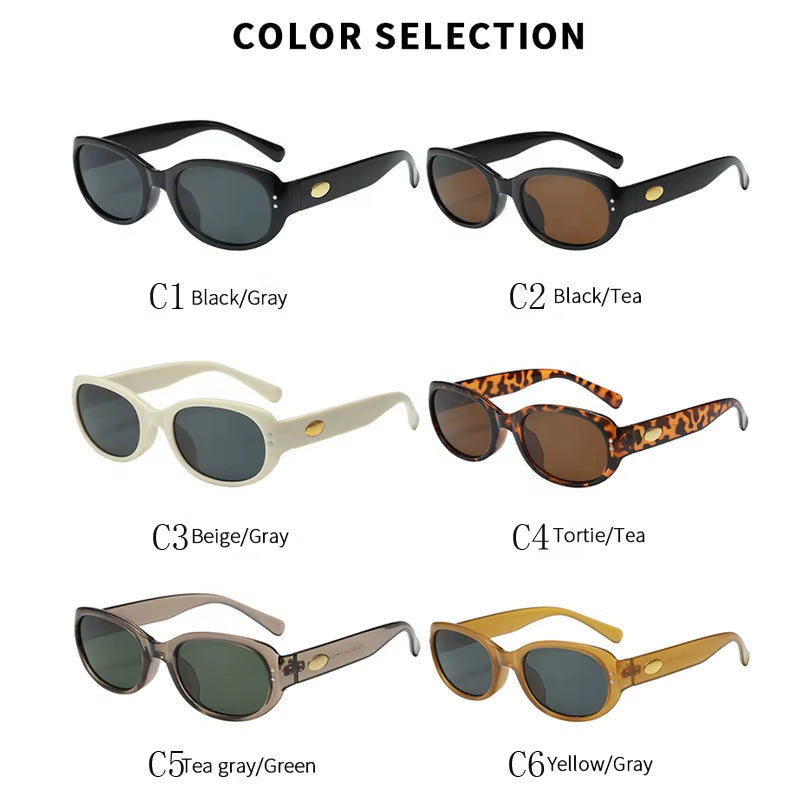 New European and American Oval Frame Sunglasses High Quality Women'S Fashionable Sun Glasses Wholesale